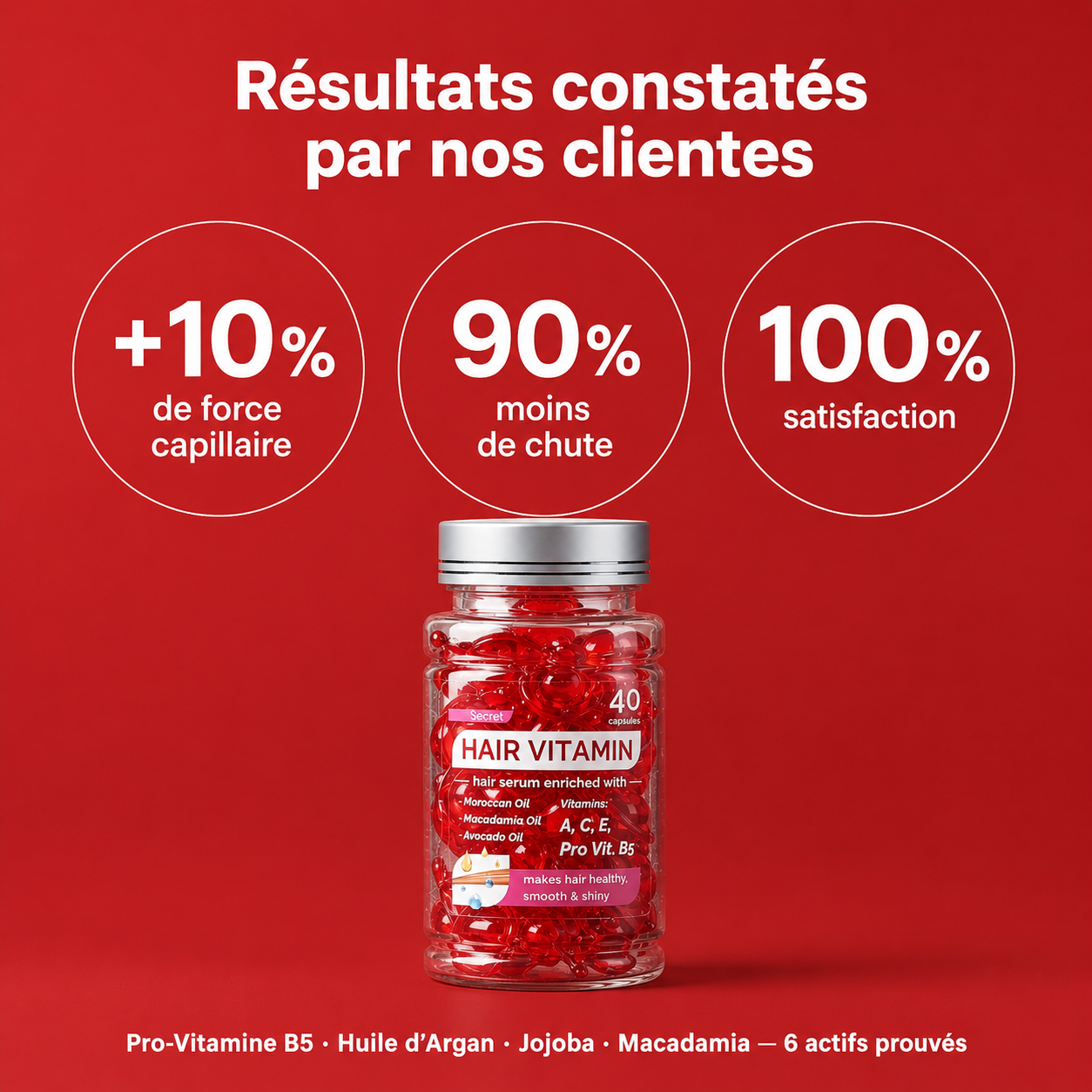 HairVitamin® : réparez enfin la source du problème: votre cuir chevelu, pour des cheveux longs, forts et beaux