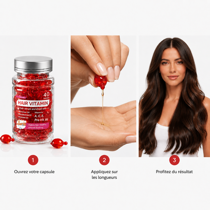 HairVitamin® : réparez enfin la source du problème: votre cuir chevelu, pour des cheveux longs, forts et beaux