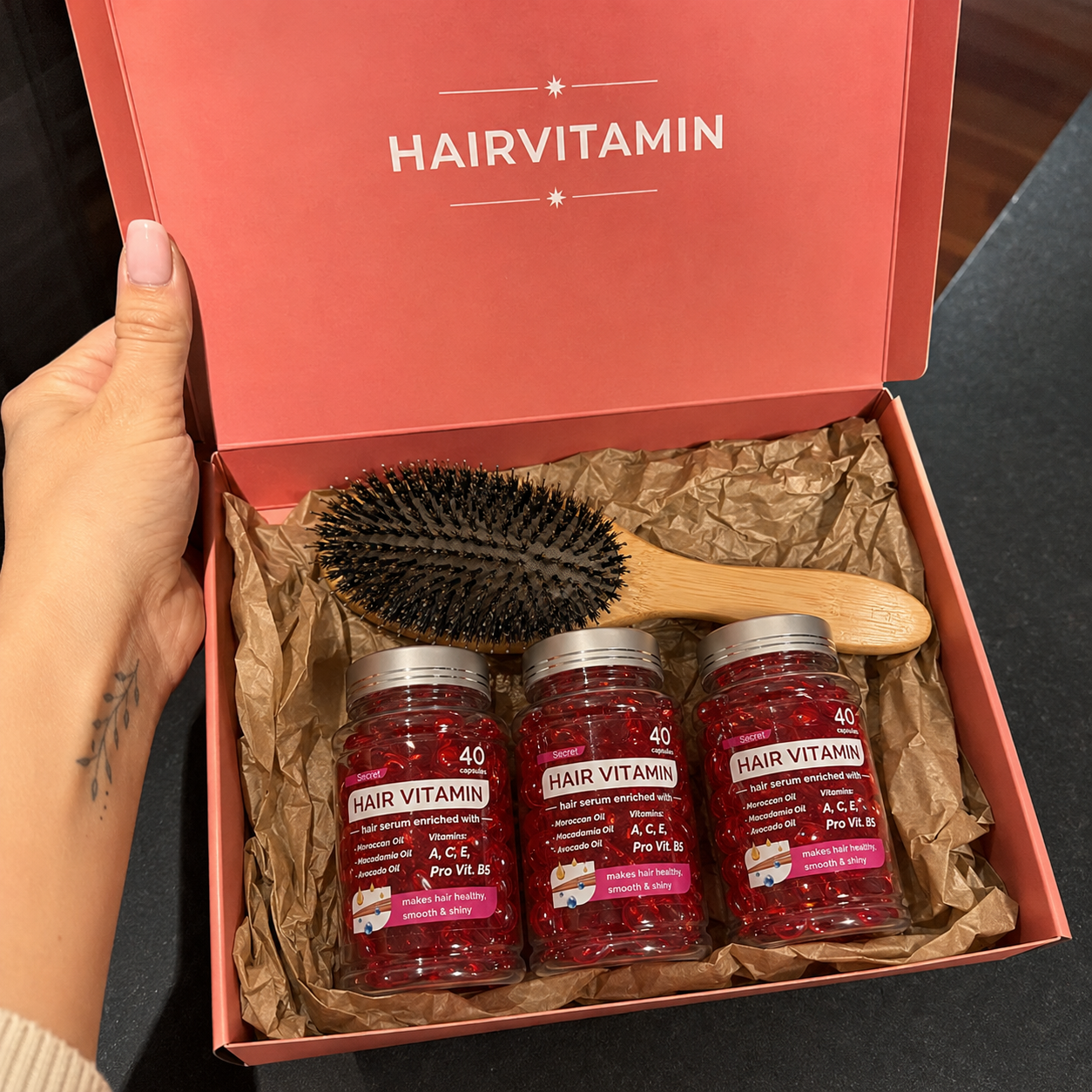 HairVitamin®: Moins de chute, Plus d'épaisseur, En 40 jours